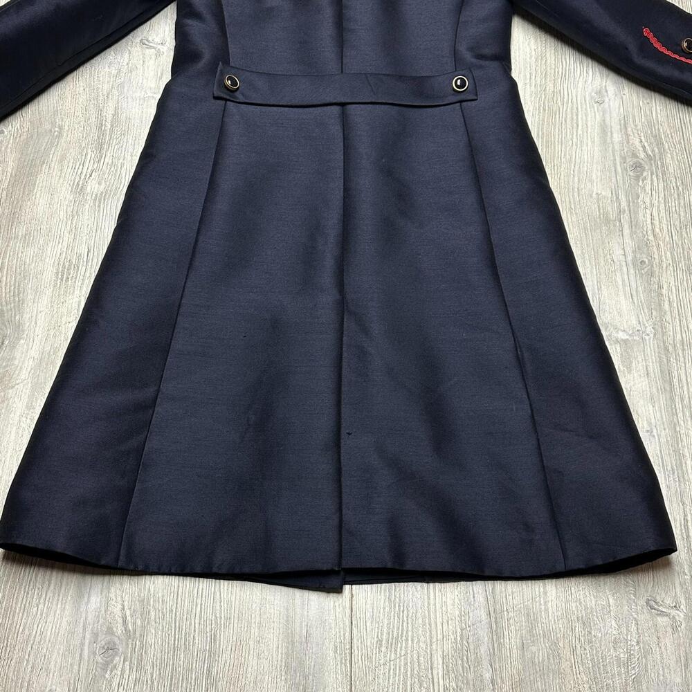 VTG Ruth McCulloch Pea Coat Women Small Navy Blue Double Breasted 60s Union MCM - Picture 13 of 16